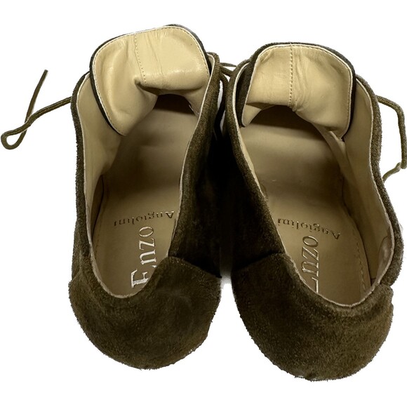 Enzo Angiolini Flory women size 7M suede green leather lace up booties - Picture 9 of 12